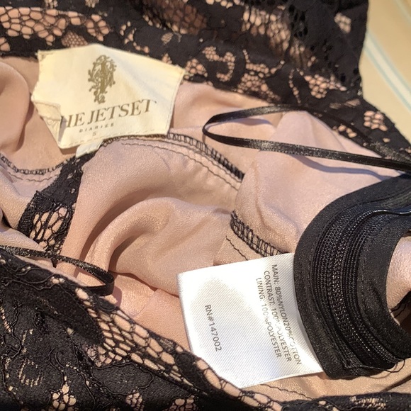 THE JETSET DIARIES FANTASIA BLACK LACE SUPER GLAM 2PIECE SET WITH EYELASH TRIM - Picture 14 of 15